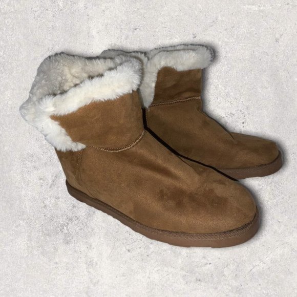 Juicy Couture Firecracker Boots Faux Fur Lined Hidden Winter Wedges Women's 9.5 - Picture 2 of 12